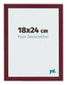 Cadre Photo 18x24 cm Vin Rouge Patine MDF Bologna De Face Mesure | Yourdecoration.fr