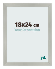 Cadre Photo 18x24cm Argent Mat MDF Bologna De Face Mesure | Yourdecoration.fr