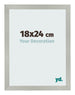 Cadre Photo 18x24cm Argent Mat MDF Bologna De Face Mesure | Yourdecoration.fr
