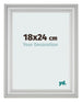 Cadre Photo 18x24cm Argent Mat MDF Lazio De Face Mesure | Yourdecoration.fr