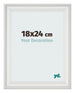 Cadre Photo 18x24cm Blanc Patine MDF Lazio De Face Mesure | Yourdecoration.fr