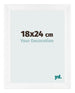 Cadre Photo 18x24cm Blanc Vintage MDF Pisa De Face Mesure | Yourdecoration.fr