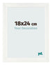 Cadre Photo 18x24cm Blanc Vintage MDF Pisa De Face Mesure | Yourdecoration.fr