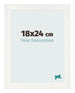 Cadre Photo 18x24cm Blanc Vintage MDF Pisa De Face Mesure | Yourdecoration.fr