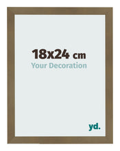 Cadre Photo 18x24cm Bronze Décor MDF Bologna De Face Mesure | Yourdecoration.fr