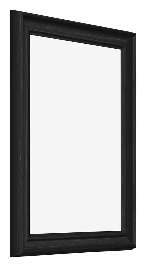 Cadre Photo 18x24cm Noir Grain de Bois MDF Lazio De Face Oblique | Yourdecoration.fr