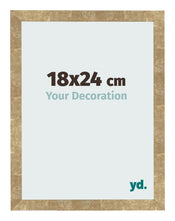 Cadre Photo 18x24cm Or Antique MDF Bologna De Face Mesure | Yourdecoration.fr