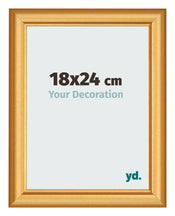 Cadre Photo 18x24cm Or Mat MDF Lazio De Face Mesure | Yourdecoration.fr
