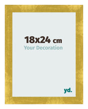 Cadre Photo 18x24cm Or Vintage MDF Pisa De Face Mesure | Yourdecoration.fr