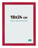 Cadre Photo 18x24cm Rouge MDF Bologna De Face Mesure | Yourdecoration.fr