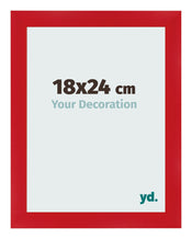 Cadre Photo 18x24cm Rouge MDF Pisa De Face Mesure | Yourdecoration.fr