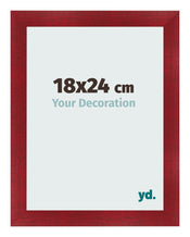 Cadre Photo 18x24cm Vin Rouge Patine MDF Pisa De Face Mesure | Yourdecoration.fr
