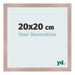 Cadre Photo 20x20 cm Rose Ancien MDF Bologna De Face Mesure | Yourdecoration.fr