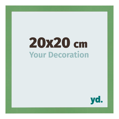 Cadre Photo 20x20 cm Vert MDF Bologna De Face Mesure | Yourdecoration.fr