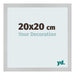 Cadre Photo 20x20cm Acier Inoxydable MDF Bologna De Face Mesure | Yourdecoration.fr