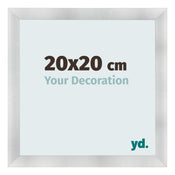 Cadre Photo 20x20cm Aluminium Brosse MDF Pisa De Face Mesure | Yourdecoration.fr