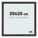 Cadre Photo 20x20cm Anthracite MDF Bologna De Face Mesure | Yourdecoration.fr