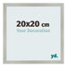 Cadre Photo 20x20cm Argent Mat MDF Bologna De Face Mesure | Yourdecoration.fr