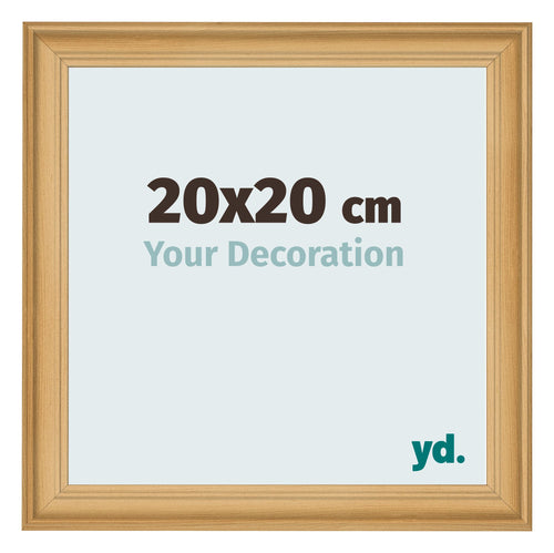 Cadre Photo 20x20cm De Pin Grain de Bois MDF Lazio De Face Mesure | Yourdecoration.fr
