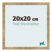 Cadre Photo 20x20cm Or Antique MDF Bologna De Face Mesure | Yourdecoration.fr