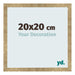 Cadre Photo 20x20cm Or Antique MDF Bologna De Face Mesure | Yourdecoration.fr