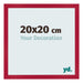 Cadre Photo 20x20cm Rouge MDF Bologna De Face Mesure | Yourdecoration.fr