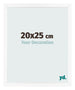 Cadre Photo 20x25 cm Blanc Mat MDF Bologna De Face Mesure | Yourdecoration.fr