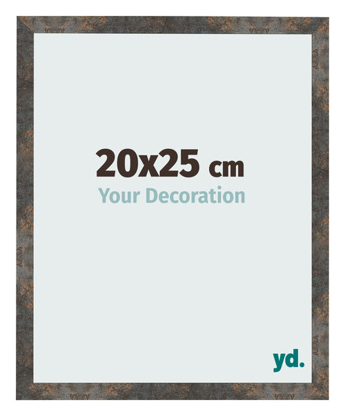 Cadre Photo 20x25 cm Metal Oxyde MDF Bologna De Face Mesure | Yourdecoration.fr