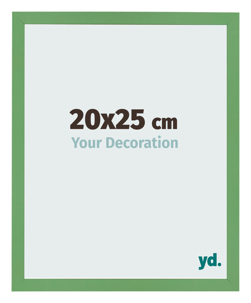 Cadre Photo 20x25 cm Vert MDF Bologna De Face Mesure | Yourdecoration.fr