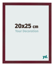 Cadre Photo 20x25 cm Vin Rouge Patine MDF Bologna De Face Mesure | Yourdecoration.fr