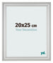 Cadre Photo 20x25cm Argent Mat MDF Lazio De Face Mesure | Yourdecoration.fr
