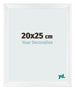 Cadre Photo 20x25cm Blanc Vintage MDF Pisa De Face Mesure | Yourdecoration.fr