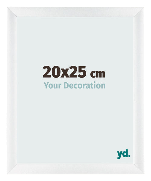 Cadre Photo 20x25cm Blanc Vintage MDF Pisa De Face Mesure | Yourdecoration.fr