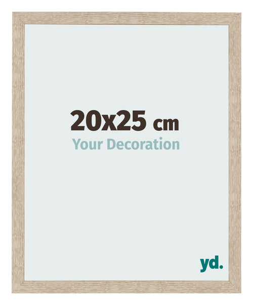 Cadre Photo 20x25cm Chêne Sonoma MDF Bologna De Face Mesure | Yourdecoration.fr