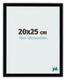 Cadre Photo 20x25cm Noir Brillant MDF Bologna De Face Mesure | Yourdecoration.fr