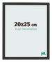 Cadre Photo 20x25cm Noir Grain de Bois MDF Bologna De Face Mesure | Yourdecoration.fr