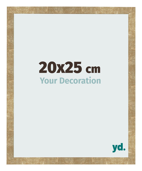 Cadre Photo 20x25cm Or Antique MDF Bologna De Face Mesure | Yourdecoration.fr