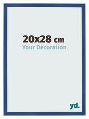 Cadre Photo 20x28 cm Bleu Fonce MDF Bologna De Face Mesure | Yourdecoration.fr