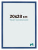 Cadre Photo 20x28 cm Bleu Fonce MDF Bologna De Face Mesure | Yourdecoration.fr