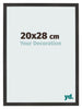 Cadre Photo 20x28 cm Noir Mat MDF Bologna De Face Mesure | Yourdecoration.fr