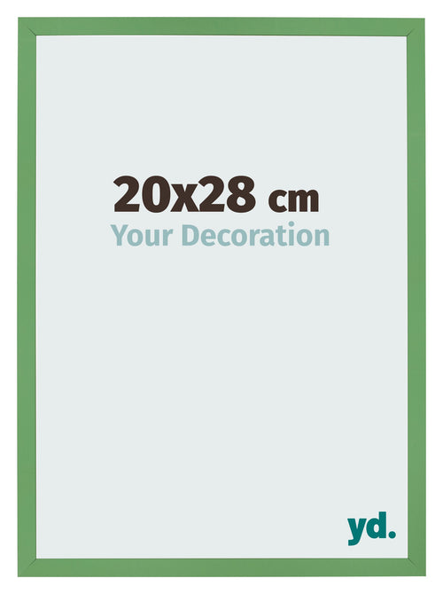 Cadre Photo 20x28 cm Vert MDF Bologna De Face Mesure | Yourdecoration.fr