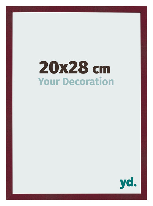 Cadre Photo 20x28 cm Vin Rouge Patine MDF Bologna De Face Mesure | Yourdecoration.fr