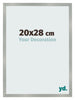 Cadre Photo 20x28cm Aluminium Brossé MDF Bologna De Face Mesure | Yourdecoration.fr