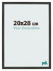 Cadre Photo 20x28cm Anthracite MDF Bologna De Face Mesure | Yourdecoration.fr