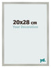 Cadre Photo 20x28cm Argent Mat MDF Bologna De Face Mesure | Yourdecoration.fr