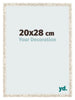 Cadre Photo 20x28cm Blanc Vintage MDF Bologna De Face Mesure | Yourdecoration.fr