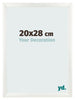Cadre Photo 20x28cm Blanc Vintage MDF Pisa De Face Mesure | Yourdecoration.fr