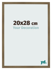 Cadre Photo 20x28cm Bronze Décor MDF Bologna De Face Mesure | Yourdecoration.fr