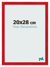 Cadre Photo 20x28cm Rouge MDF Pisa De Face Mesure | Yourdecoration.fr