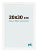 Cadre Photo 20x30 cm Blanc Brillant MDF Bologna De Face Mesure | Yourdecoration.fr
